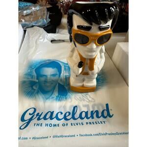 Elvis Presley Tiki Cup from Graceland with Graceland bag